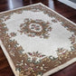 White & Brown Hand Tufted New Zealand Wool Abuson Rug