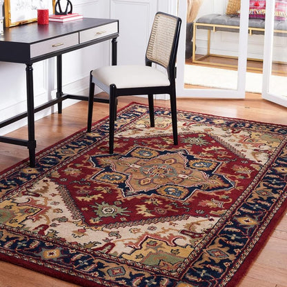 Maroon Persian Hand Tufted New Zealand Wool Rug