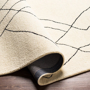 Hand Tufted Arsenal Cream Wool Rug
