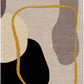 Hand Tufted Queen's Gray and Mustard Wool Rug