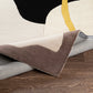 Hand Tufted Queen's Gray and Mustard Wool Rug