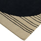 Cream & Black Hand Tufted Bamboo Silk Carpet