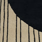 Cream & Black Hand Tufted Bamboo Silk Carpet