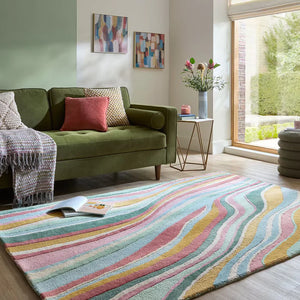 Rivara Hand Tufted Wool Multicolor Handmade Carpet