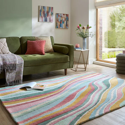 Rivara Hand Tufted Wool Multicolor Handmade Carpet