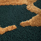 Ruche d’abeilles Dark Green & Dark Beige New Zealand Wool Hand Tufted Carpet &  Rug