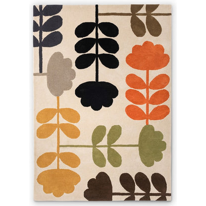 Marfil Multiple Leaf Flower Multicolor Hamnd Tufted  New Zealand  Woo Carpet &l Rug