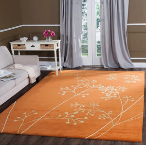 Florique Orange Hand Tufted Carpet & Rug