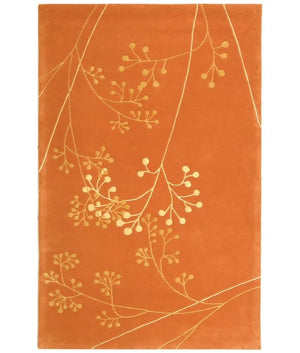 Florique Orange Hand Tufted Carpet & Rug