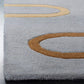 Spiral Grey Modern Hand Tufted Carpet & Rug