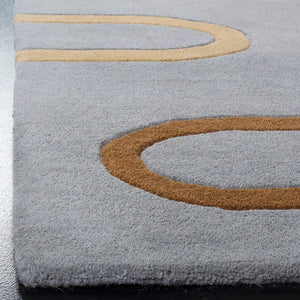 Spiral Grey Modern Hand Tufted Carpet & Rug