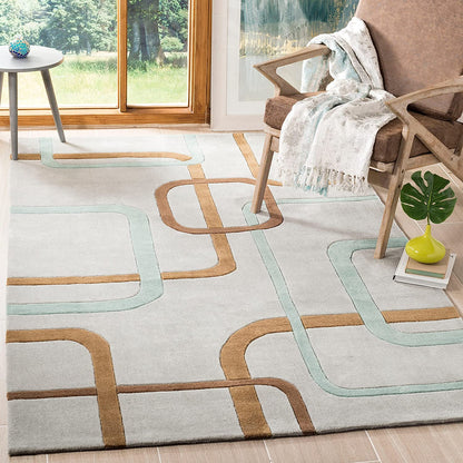 Mosis Grey Modern Hand Tufted Cartpet & Rug