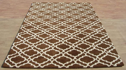 Moraccan Brown Hand Tufted Carpet & Rug