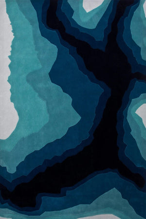 Modern Shade Of Blue Hand Tufted Carpet & Rug