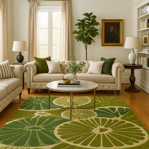 Lemon Burst Hand Tufted New Zealand Wool Carpet & Rug