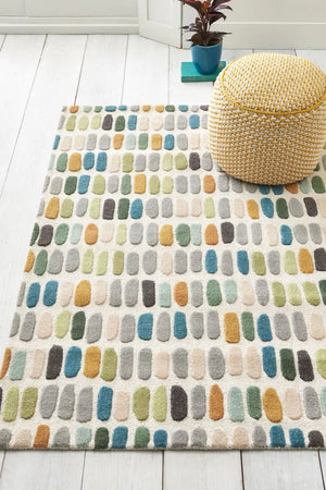 Mini Multi Modern Design Hand Tufted Wool Carpet & Rug