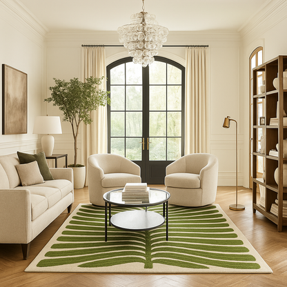 Banana Leaf Hand Tufted New Zealand Wool Carpet & Rug