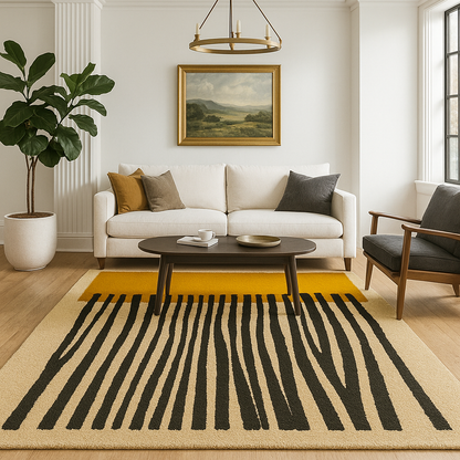 Sunset Fringe Hand Tufted New Zealand Wool Carpet & Rug