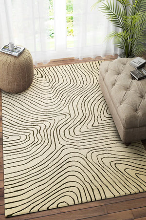 Bespoke Ivory Hand Tufted New Zealand Wool Carpet & Rug