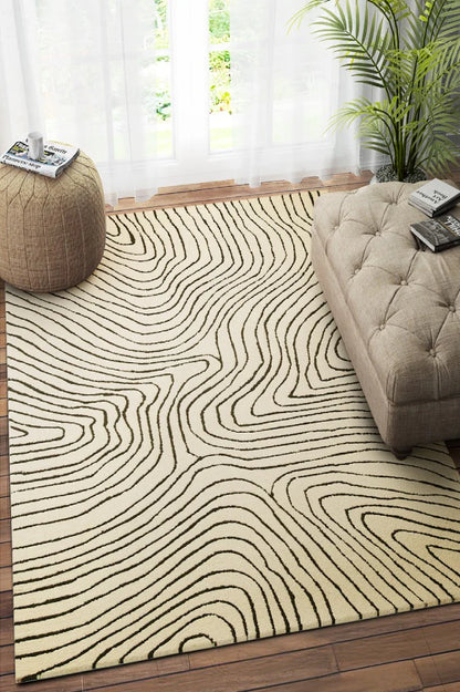 Bespoke Ivory Hand Tufted New Zealand Wool Carpet & Rug