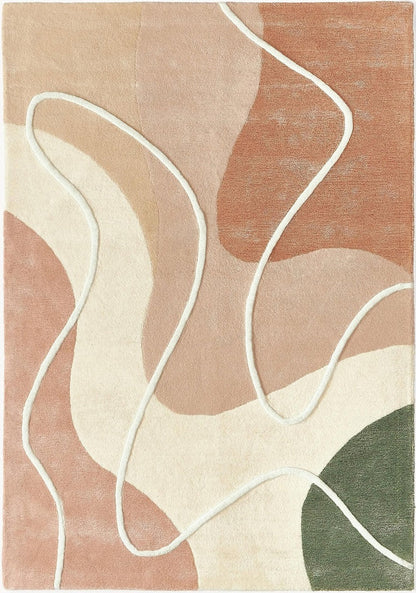 Homey Multicolor Hand Tufted Wool Carpet & Rug