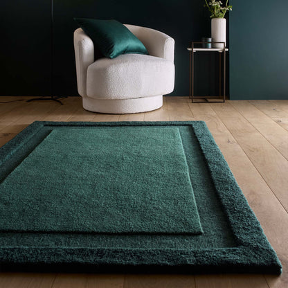 Stacked Borders Hand Tufted Wool Rug