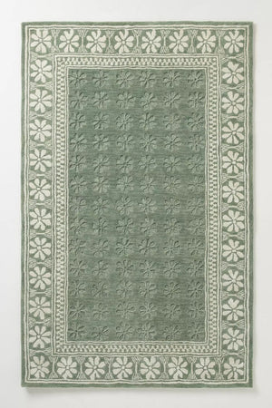Sirocco Green Hand Tufted Wool Carpet & Rug