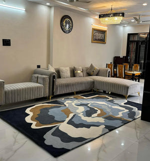 Multicolor Modern Hand Tufted Wool Carpet & Rug