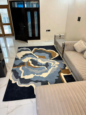Multicolor Modern Hand Tufted Wool Carpet & Rug