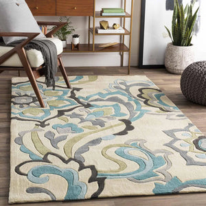 Camille Beige Hand Tufted Floral Carpet & Rug
