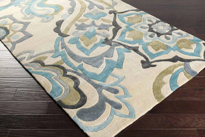 Camille Beige Hand Tufted Floral Carpet & Rug