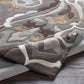 Camille Dark Grey Hand Tufted Floral Carpet & Rug