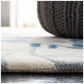 Camille White Blue Hand Tufted Floral Carpet & Rug