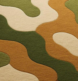 Abstrac Green Multicolor Hand Tufted Carpet & Rug