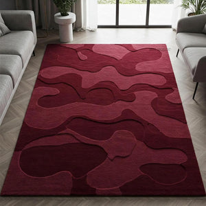 Maroon Mose Hand Tufted Carpet & Rug