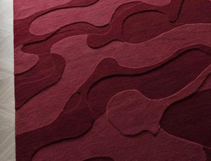 Maroon Mose Hand Tufted Carpet & Rug