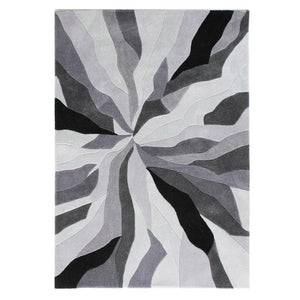 Embosed Carved Grey Hand Tufted Carpet & Rug