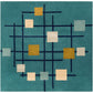 Geobox Teal Green Hand Tufted Carpet  Rug