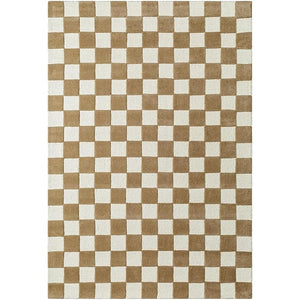 Mazebox Brown White Hand Tufted Carpet & Rug