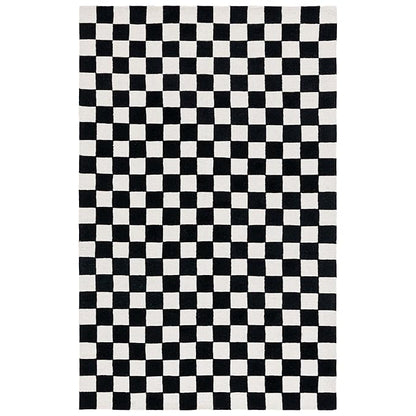 Mazebox Black White Hand Tufted Carpet & Rug