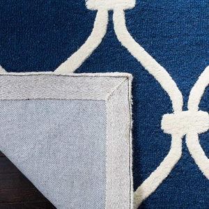 Rope Knot Blue White Hand Tufted Carpet & Rug