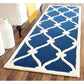 Rope Knot Blue White Hand Tufted Carpet & Rug