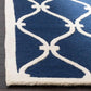 Rope Knot Blue White Hand Tufted Carpet & Rug