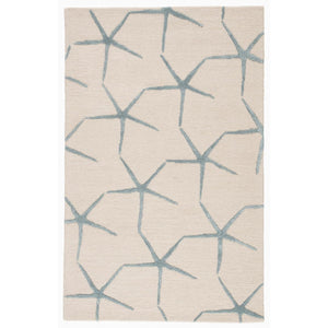 Coastal Themed Beige Hand Tufted Carpet & Rug