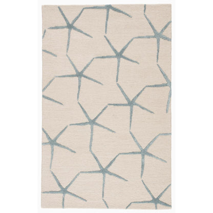 Coastal Themed Beige Hand Tufted Carpet & Rug
