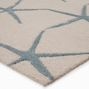 Coastal Themed Beige Hand Tufted Carpet & Rug
