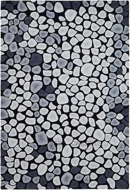 Stone Hand Tufted Wool Carpet & Rug