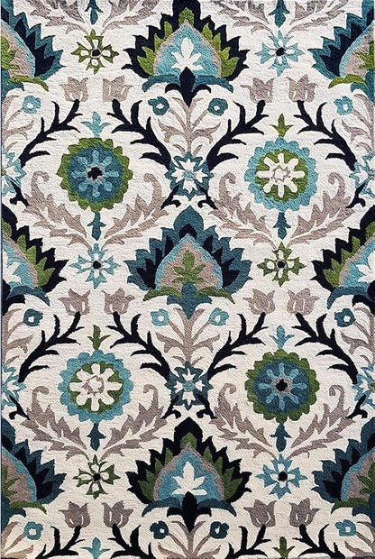 Mulitflower Hand Tufted Carpet & Rug