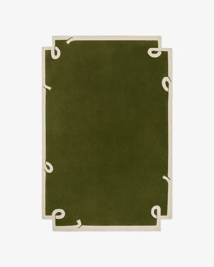 Arieal  Green Hand Tufted New Zealand Wool Carpet & Rug