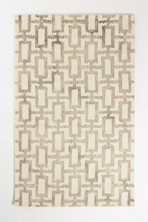 Cheroon Beige Hand Tufted New Zealand Carpet & Rug